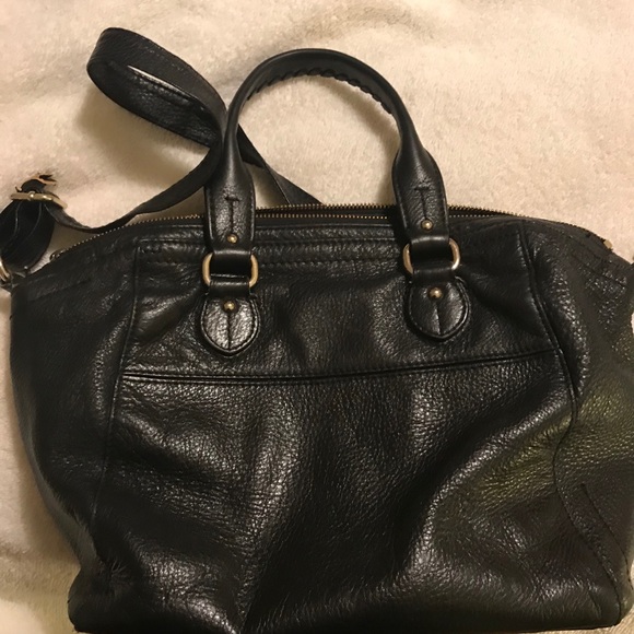 Cole Haan Black Leather Satchel Handbag - Picture 11 of 13